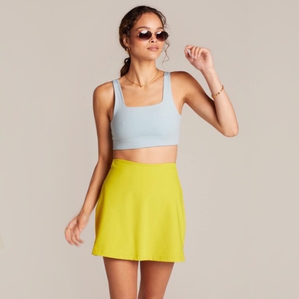 GIRLFRIEND COLLECTIVE Chartreuse Skort
